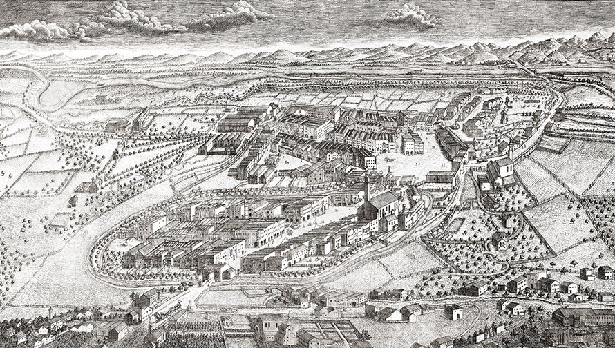 Rosenheim auf einer historischen Ansicht